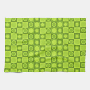 Paño De Cocina Chartreuse de patrón geométrico de MCM retro