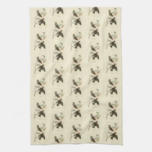 Paño De Cocina Chatterer bohemiano (Waxwing) Aves Audubónicas Est