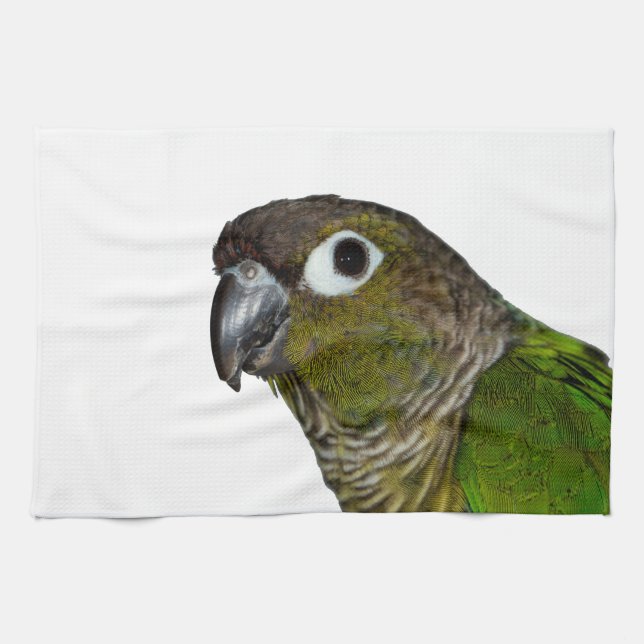 Paño De Cocina Cheeked verde Conure (Horizontal)