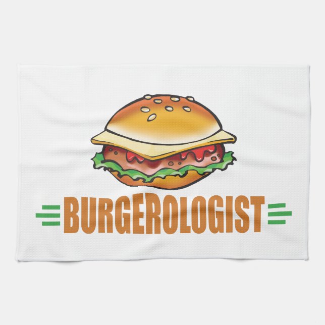 Paño De Cocina Cheeseburger divertido (Horizontal)