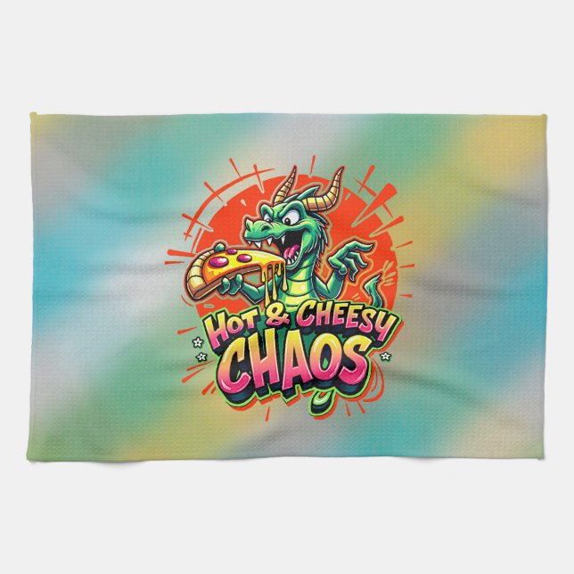 Paño De Cocina Cheesy Dragon Delight (Horizontal)