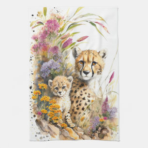 Paño De Cocina Cheetah Baby y Mamá