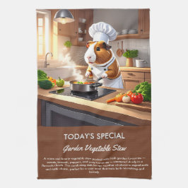 Paño De Cocina Chef de cerdo de Guinea