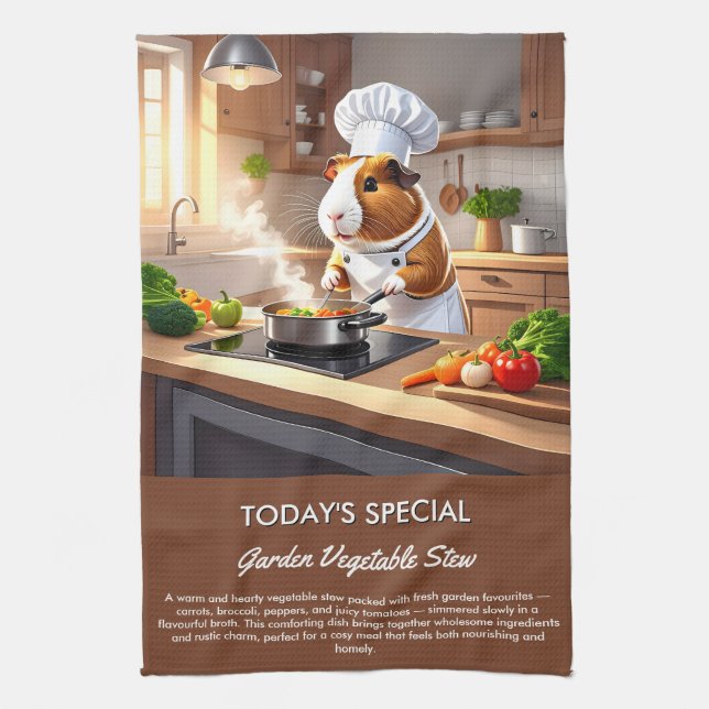 Paño De Cocina Chef de cerdo de Guinea (Vertical)