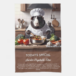 Paño De Cocina Chef de cerdo de Guinea