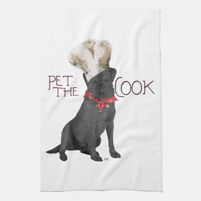 Paño De Cocina Chef Labrador Retriever Negro (Vertical)