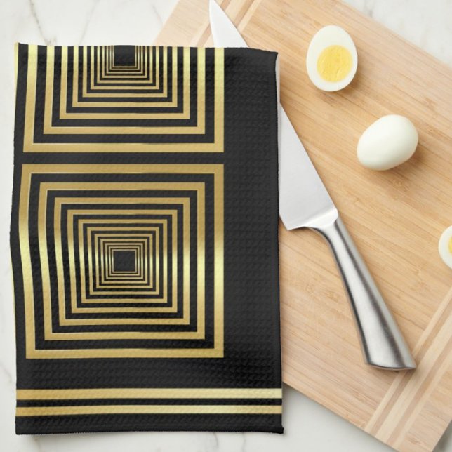 Paño De Cocina Chef lujoso de oro negro (Subido por el creador)