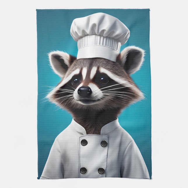 Paño De Cocina Chef Raccoon (Vertical)
