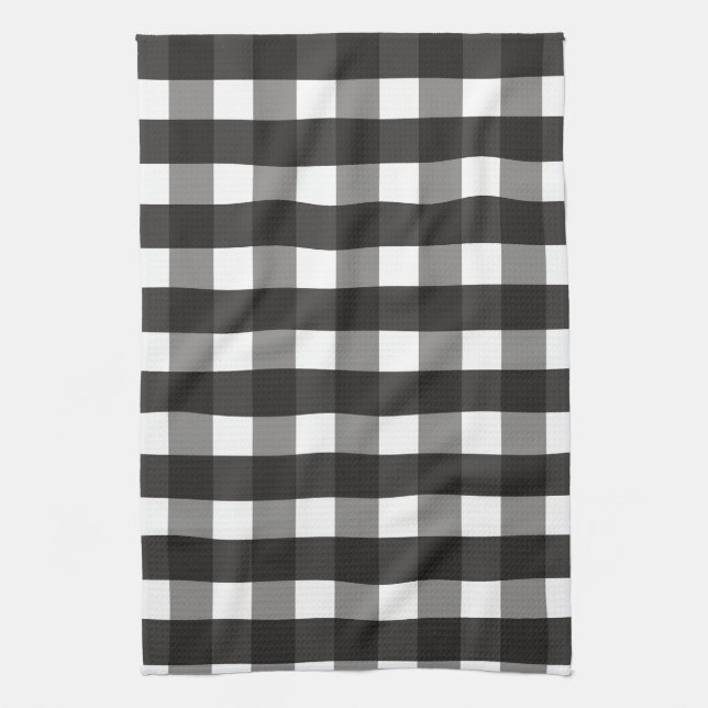 PAÑO DE COCINA CHEQUE DE GINGHAM EN NEGRO Y BLANCO (Vertical)