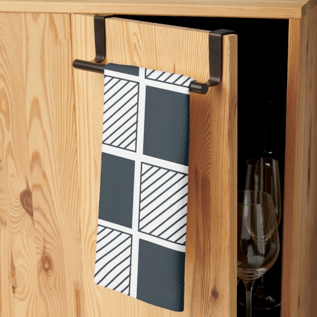 Paño De Cocina Cheques de tablero de cheques clásicos (Pliegue de tercios)