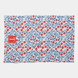 Paño De Cocina Cherry Rustic Farmhouse French Country Monogram