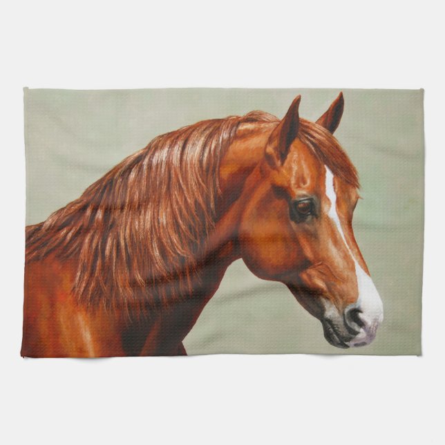 Paño De Cocina Chestnut Morgan Horse (Horizontal)