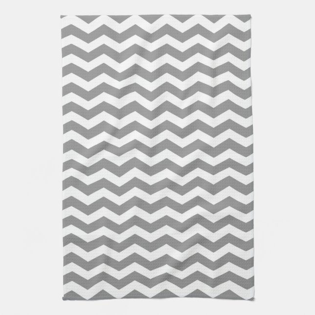 Paño De Cocina Chevron Gray Wave (Vertical)