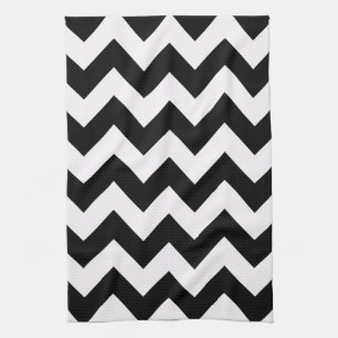 Paño De Cocina Chevron intrépido negro