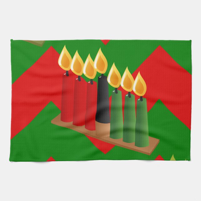 Paño De Cocina chevron kwanzaa (Horizontal)