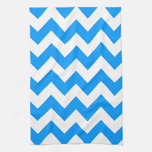 Paño De Cocina Chevron negrita azul claro (Vertical)