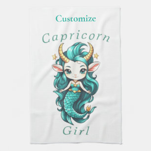 Paño De Cocina Chica Capricornio Sirena Thunder_Cove