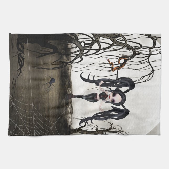 Paño De Cocina Chica de Gótico de Sepia (Horizontal)