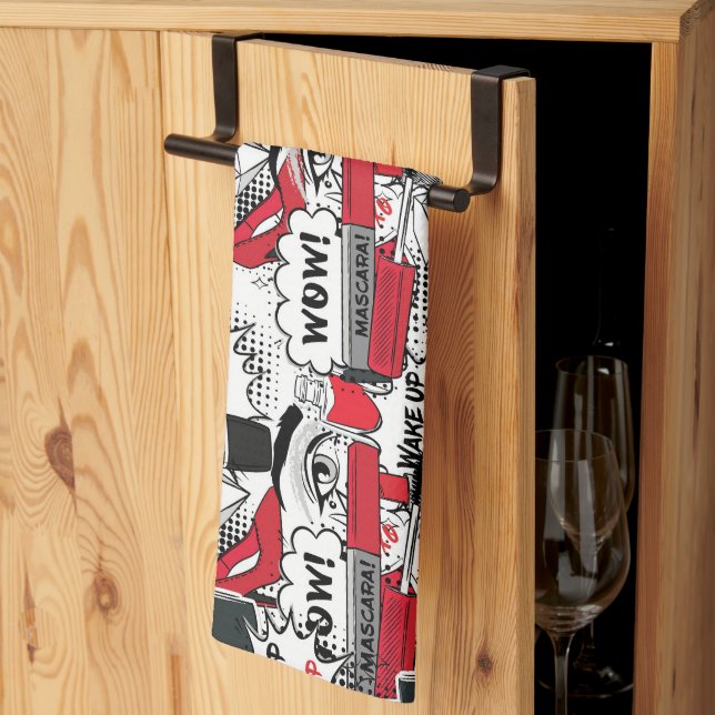 Paño De Cocina Chica de maquillaje lindo - Belleza kawaii y moda  (Pliegue de tercios)