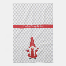 Paño De Cocina Chica de Navidades inteligentes Gnome personalizad