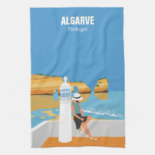 Paño De Cocina Chica de playa de Algarve estilo vintage