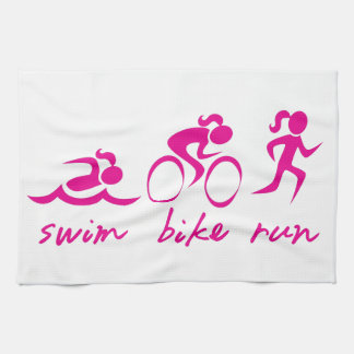 Paño De Cocina Chica funcionado con bici de la nadada tri