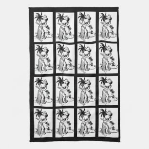 Paño De Cocina Chicas Hula Bailarina Crítico Tropical Palm Tree H