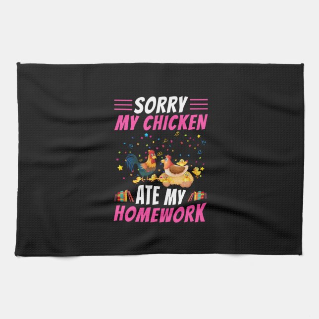 Paño De Cocina Chicken Lover | Mi pollo comió mi hogar (Horizontal)