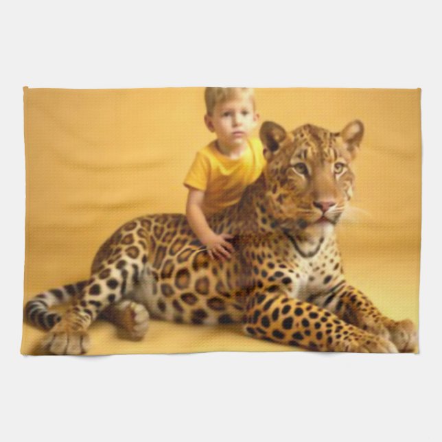 Paño De Cocina chico y jaguar (Horizontal)