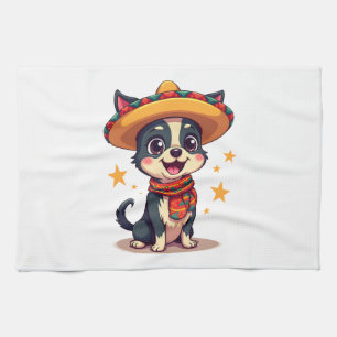 Paño De Cocina Chihuahua México Cinco de Mayo Perro Divertido