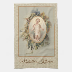 Paño De Cocina Child Jesus Autumn Floral