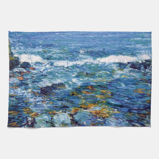 Paño De Cocina Childe Hassam - Isla Duck desde Appledore (Horizontal)