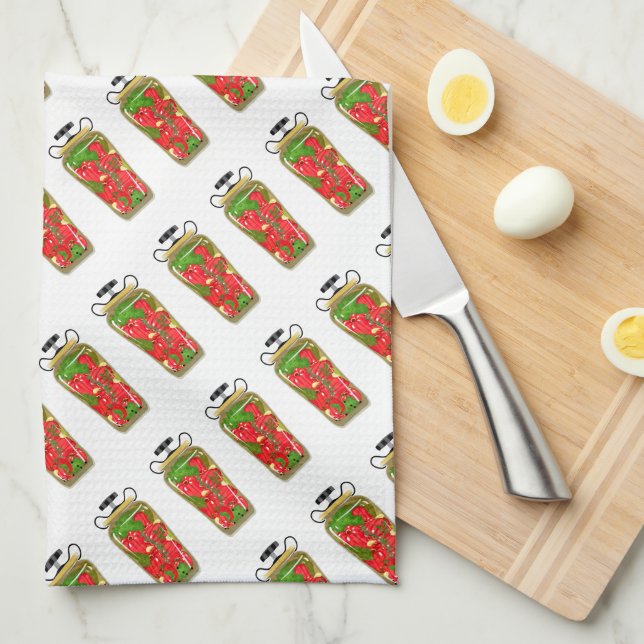 Paño De Cocina Chili Peppers (Doblado Cuarto)