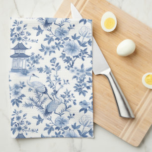 Paño De Cocina Chinoiserie Grulla Azul