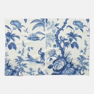 Paño De Cocina Chinoiseries azules y blancas