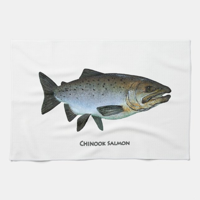 Paño De Cocina Chinook - rey salmón (Horizontal)