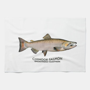 Paño De Cocina Chinook - rey salmones (que frezan fase)