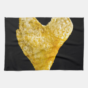 Paño De Cocina Chip de papa en forma de corazón