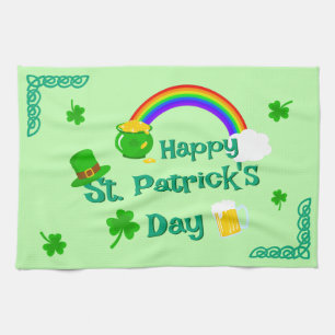 Paño De Cocina Chismosa del Día de San Patricio de Knot de oro ce