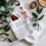 Paño De Cocina Chocolate caliente casero | Heirloom de recetas<br><div class="desc">Para un regalo único, hornear un lote de dulces directamente de una de las recetas más preciadas de la abuela, y obsequiar junto con una toalla de té de flores impresa con la misma receta. Convierte las recetas escritas a mano de tu madre o abuela o tías en toallas de...</div>