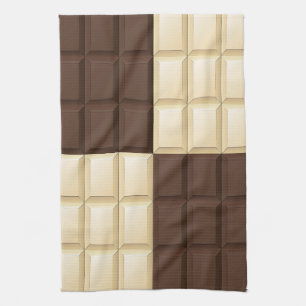 Paño De Cocina Chocolate Marrón Y Blanco