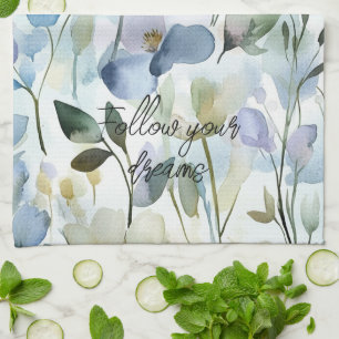 Paño De Cocina Chorro Nupcial de Flores Moradas