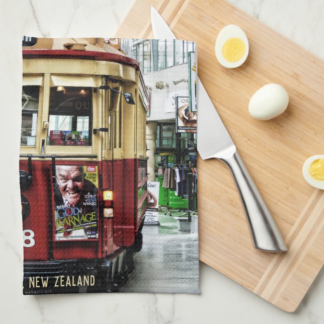 Paño De Cocina Christchurch City Tour Tram no.178 NZ (Doblado Cuarto)