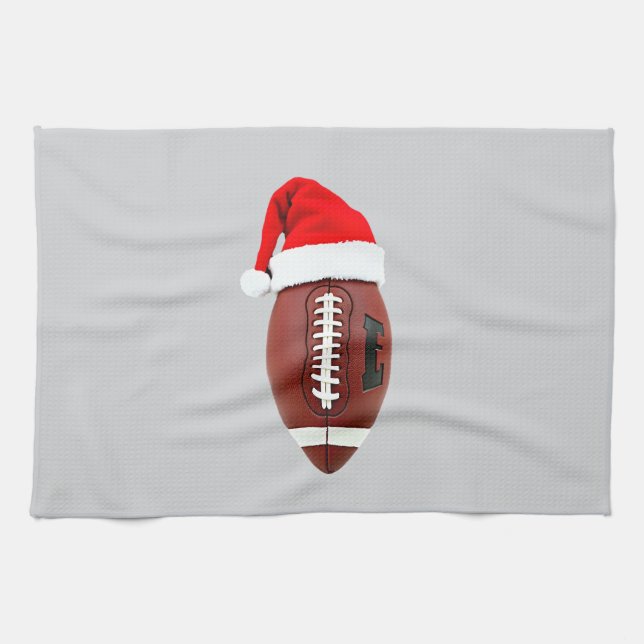Paño De Cocina Christmas American Football Ball Santa Hat (3) (Horizontal)