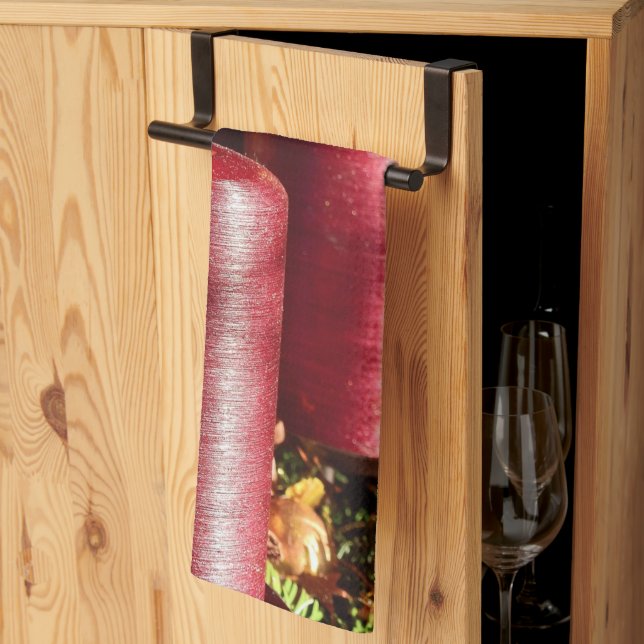 Paño De Cocina Christmas Celebration Red Candles Winter Holidays (Pliegue de tercios)