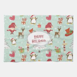 Paño De Cocina Christmas Elements Reindeer Elves