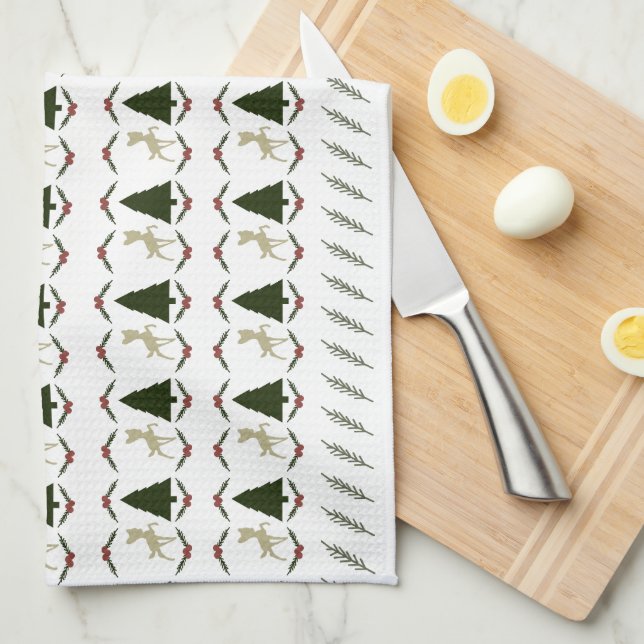 Paño De Cocina Christmas Fawn Tea Towel (Doblado Cuarto)