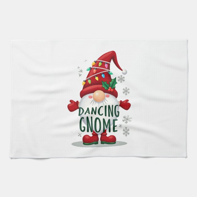 Paño De Cocina Christmas Gnome Dancing Gnome Family Christmas (6) (Horizontal)
