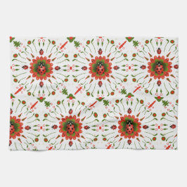 Paño De Cocina Christmas Ladybug Red White Kids Green