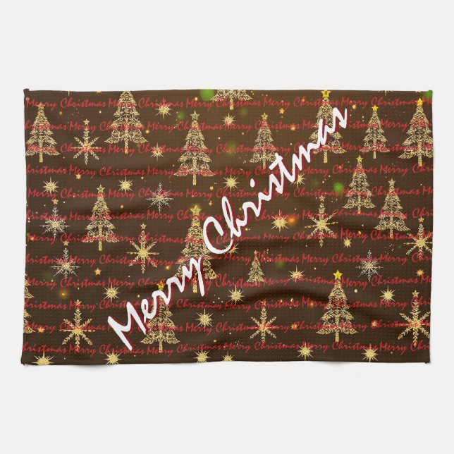 Paño De Cocina Christmas Luxury Christmas Trees Festive (Horizontal)